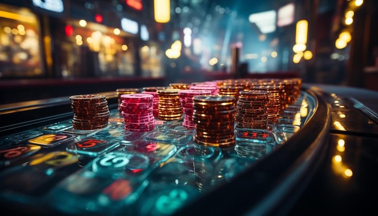 Tampilan dalam aplikasi Studio Roulette pt.bola dengan dealer langsung dan meja interaktif